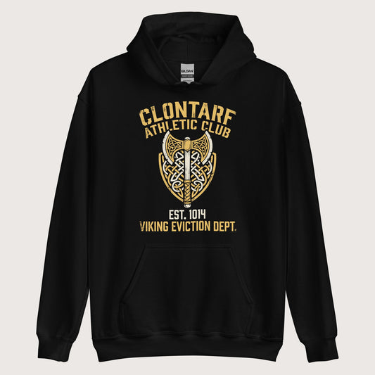 Black Clontarf Athletic Club Hoodie - history buff gift by HistoHead