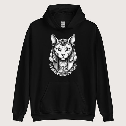 Black Bastet Hoodie - history buff gift by HistoHead