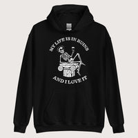 Black My Life is in Ruins Hoodie - history buff gift by HistoHead