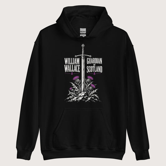 Black William Wallace Hoodie - history buff gift by HistoHead