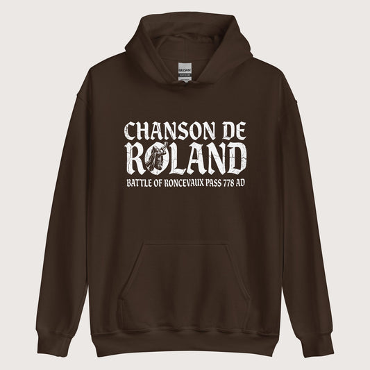 Dark Chocolate Chanson de Roland Battle of Roncevaux Hoodie - history buff gift by HistoHead