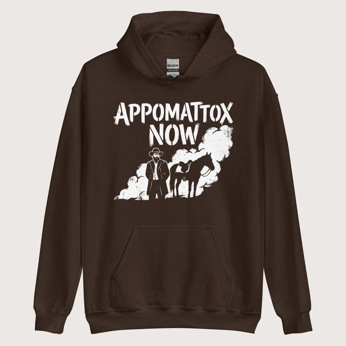 Dark Chocolate Appomattox Now Hoodie - history buff gift by HistoHead