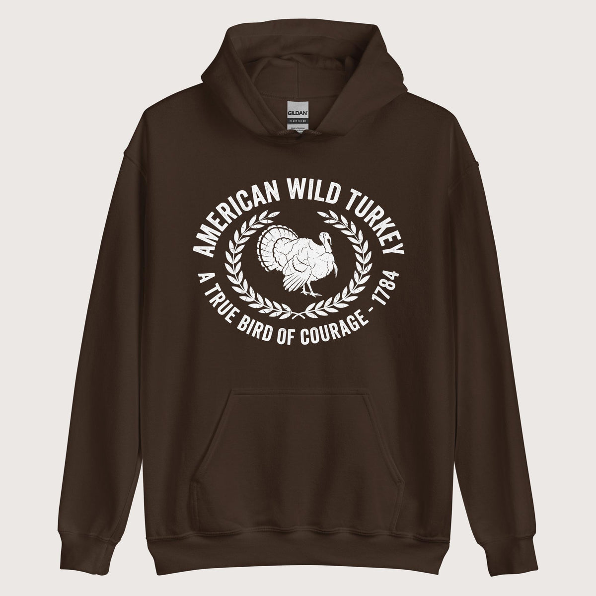 Dark Chocolate American Wild Turkey Hoodie - history buff gift by HistoHead