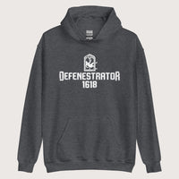 Dark Heather Defenestrator Hoodie - history buff gift by HistoHead