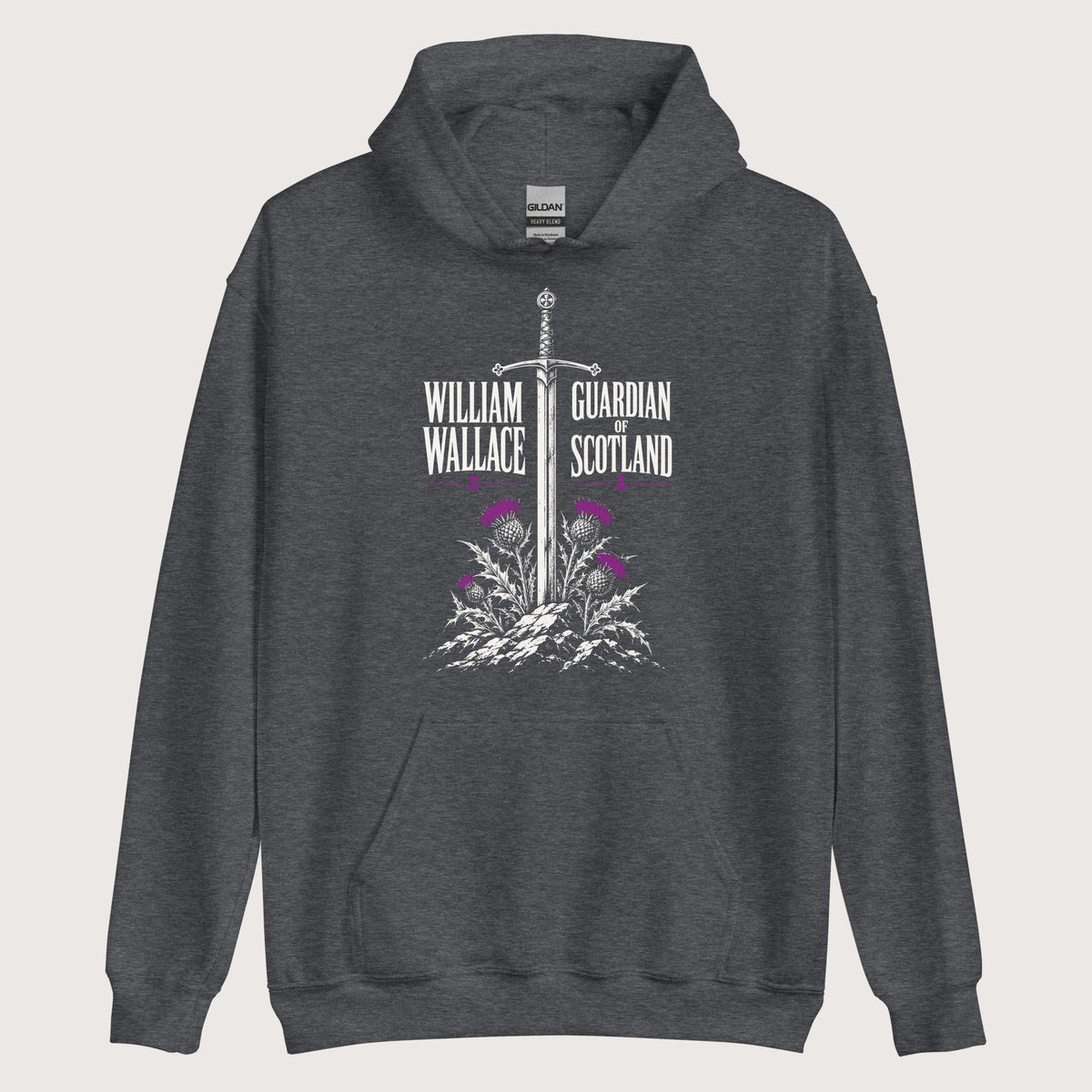 Dark Heather William Wallace Hoodie - history buff gift by HistoHead