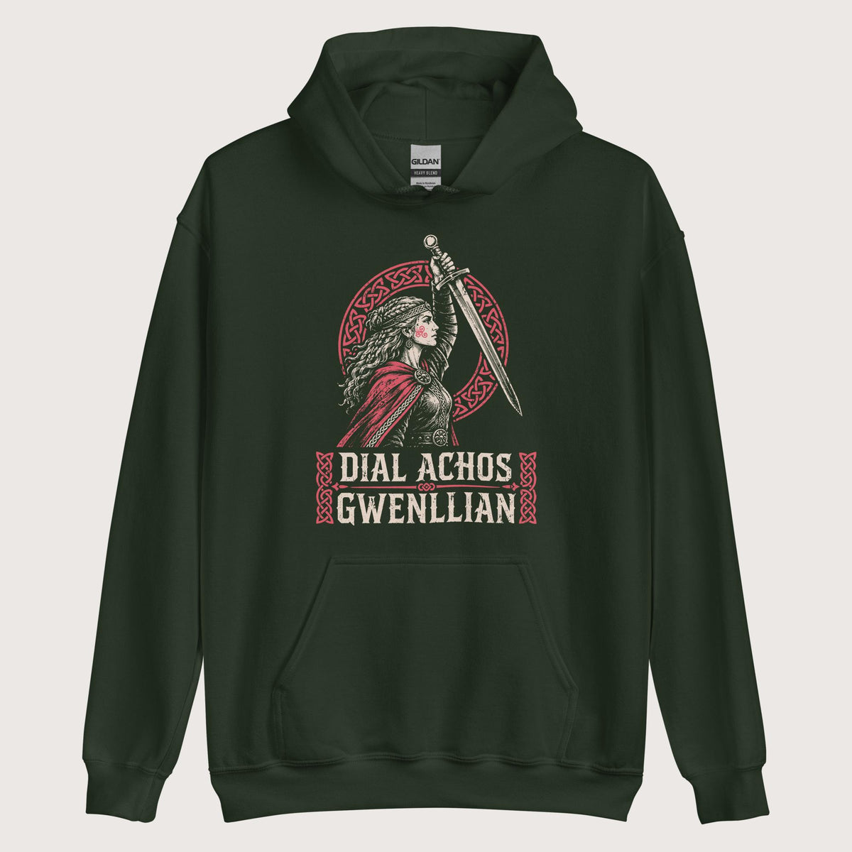 Forest Green Dial Achos Gwenllian Hoodie - history buff gift by HistoHead
