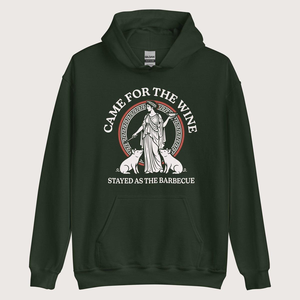 Forest Green Circe Barbecue Hoodie - history buff gift by HistoHead