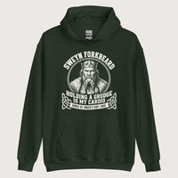 Forest Green Sweyn Forkbeard Holding a Grudge Is My Cardio Hoodie - history buff gift by HistoHead
