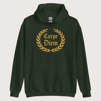 Forest Green Carpe Diem Hoodie - history buff gift by HistoHead