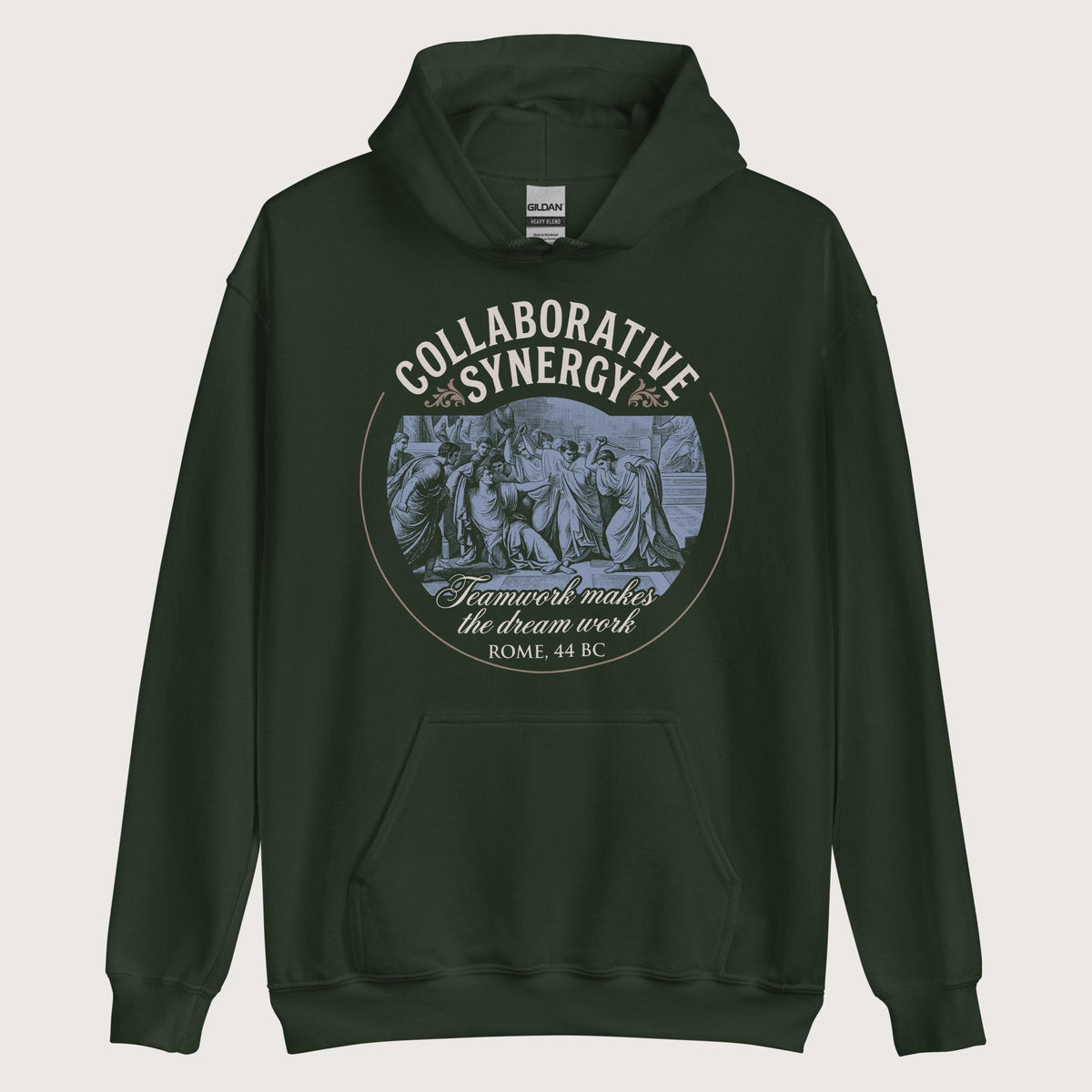 Forest Green Collaborative Synergy Hoodie - history buff gift by HistoHead