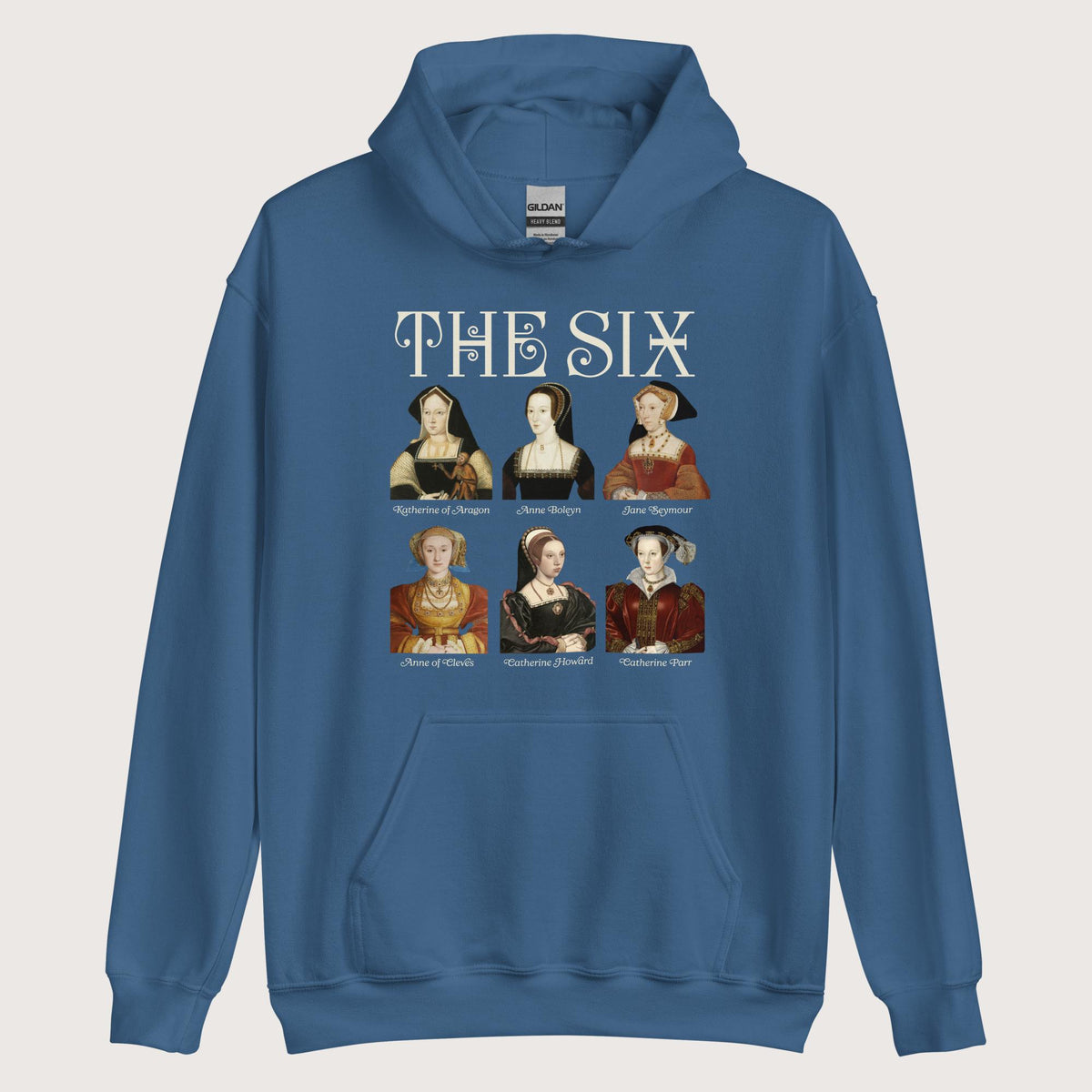 Indigo Blue The Six Hoodie - history buff gift by HistoHead