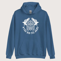 Indigo Blue Wyrd Bið Ful Aræd Sutton Hoo Helmet Edition Hoodie - history buff gift by HistoHead