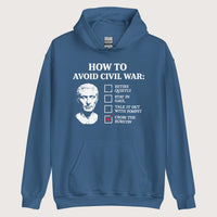 Indigo Blue Caesar's Peace Plan Hoodie - history buff gift by HistoHead