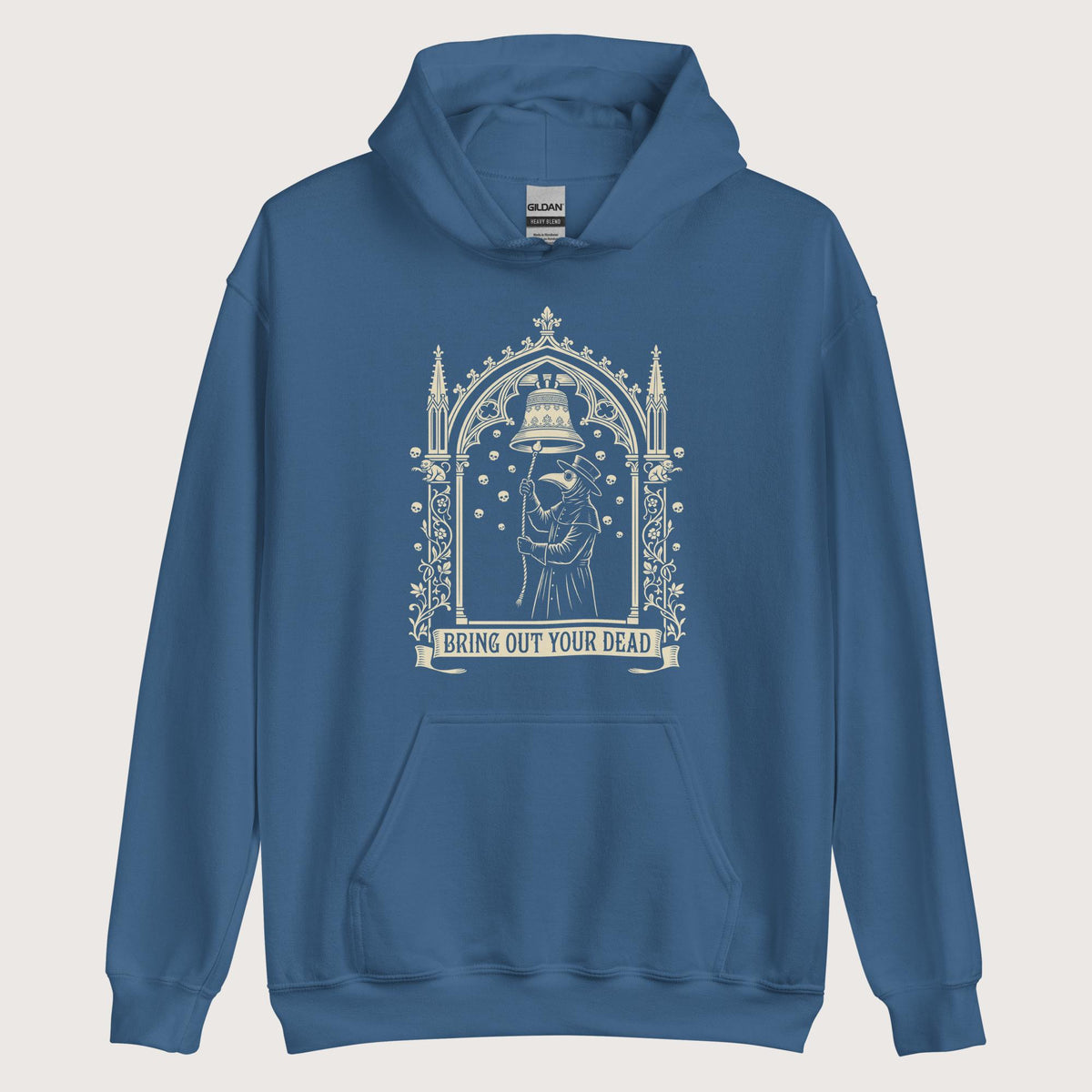 Indigo Blue Bring Out Your Dead Hoodie - history buff gift by HistoHead