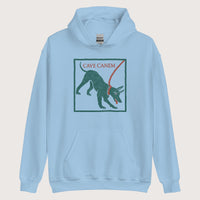 Light Blue Cave Canem Pompeii Mosaic Hoodie - history buff gift by HistoHead