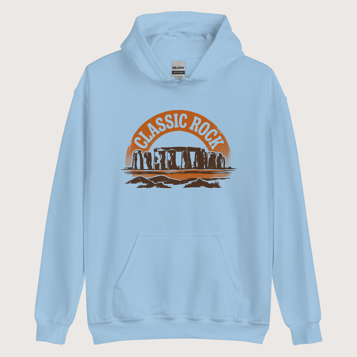 Light Blue Stonehenge Classic Rock Hoodie - history buff gift by HistoHead