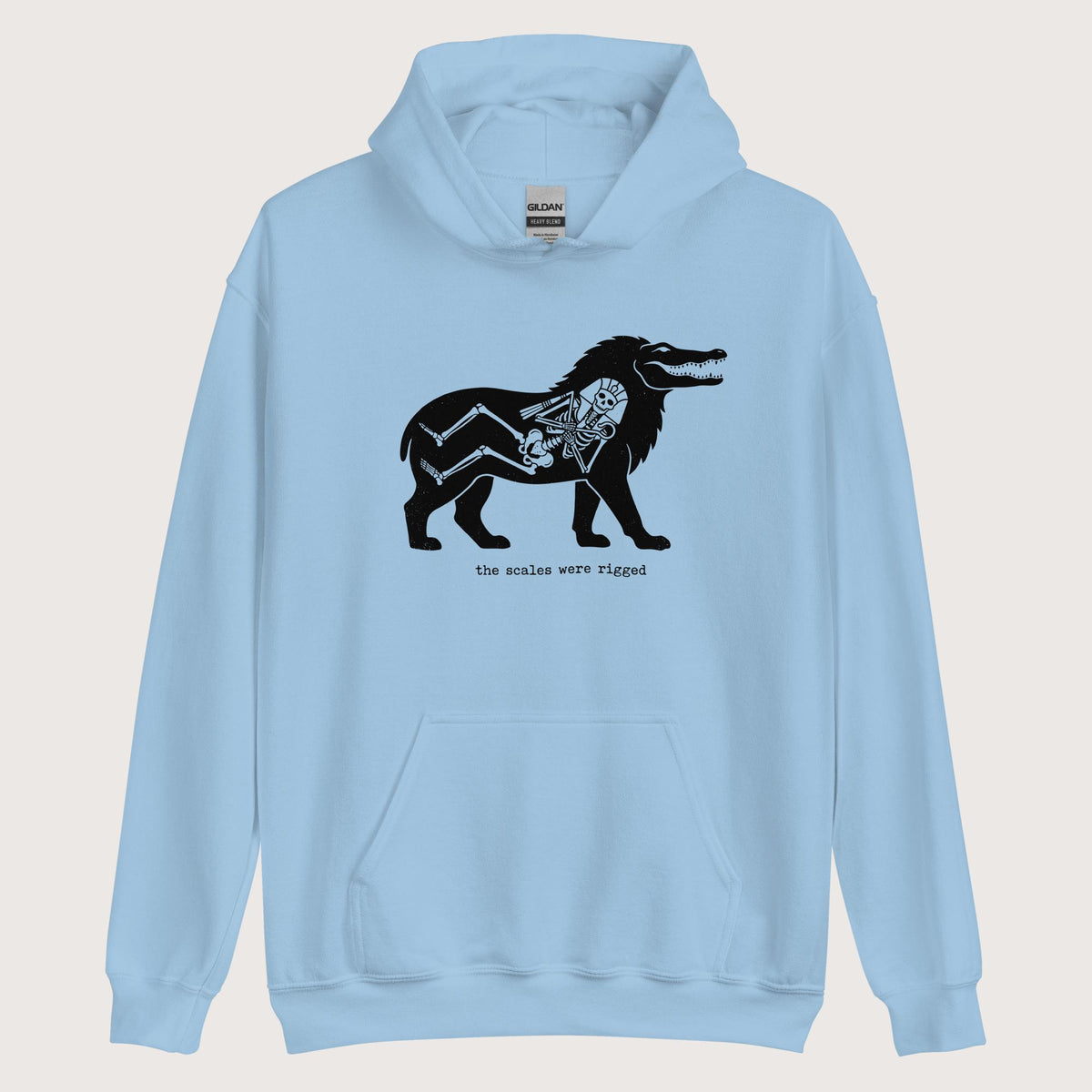 Light Blue The Scales Were Rigged Hoodie - history buff gift by HistoHead