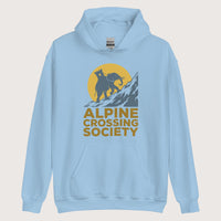 Light Blue Alpine Crossing Society Hoodie - history buff gift by HistoHead