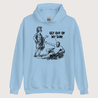 Light Blue Diogenes: Get Out of My Sun Hoodie - history buff gift by HistoHead