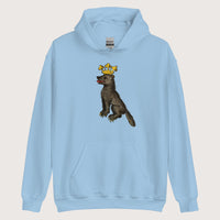 Light Blue Medieval Wolf King Hoodie - history buff gift by HistoHead
