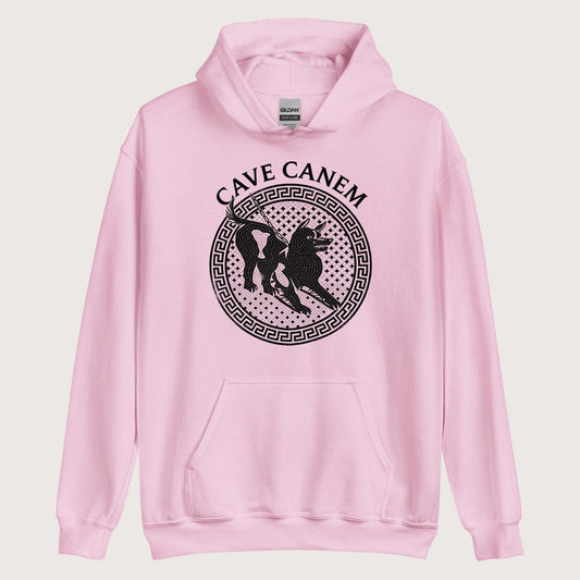 Light Pink Cave Canem Hoodie - history buff gift by HistoHead