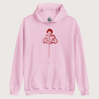 Light Pink Joan of Arc Stamp Hoodie - history buff gift by HistoHead
