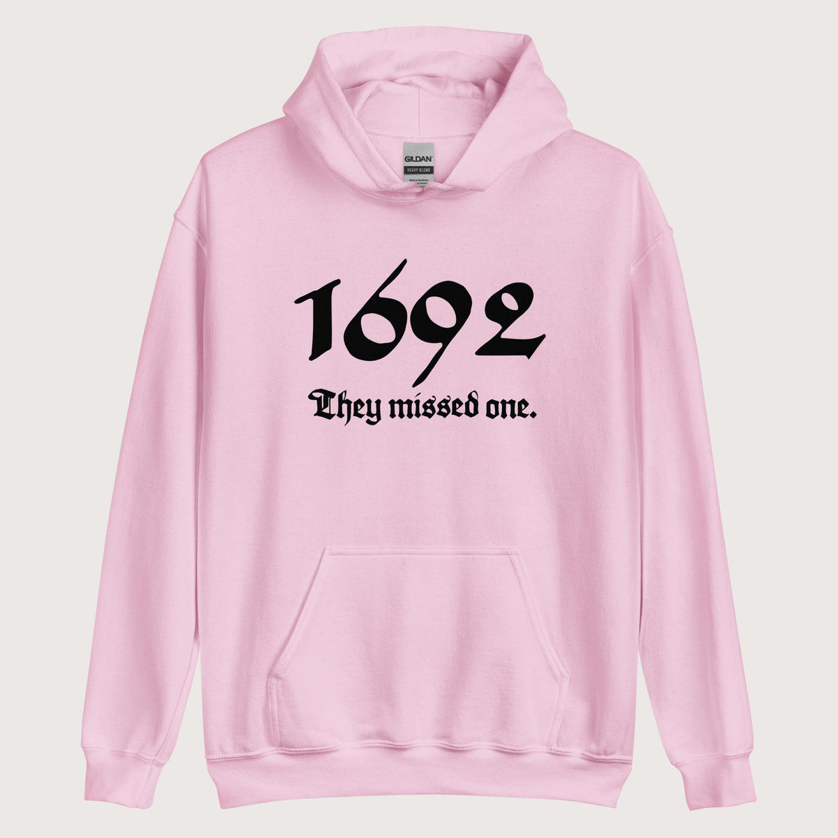 Light Pink 1692 Witch Trials Hoodie - history buff gift by HistoHead