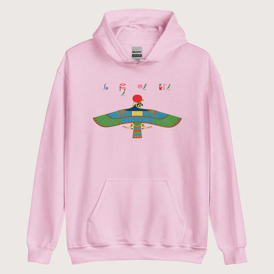 Light Pink Hawk Emblem of Ra Hoodie - history buff gift by HistoHead