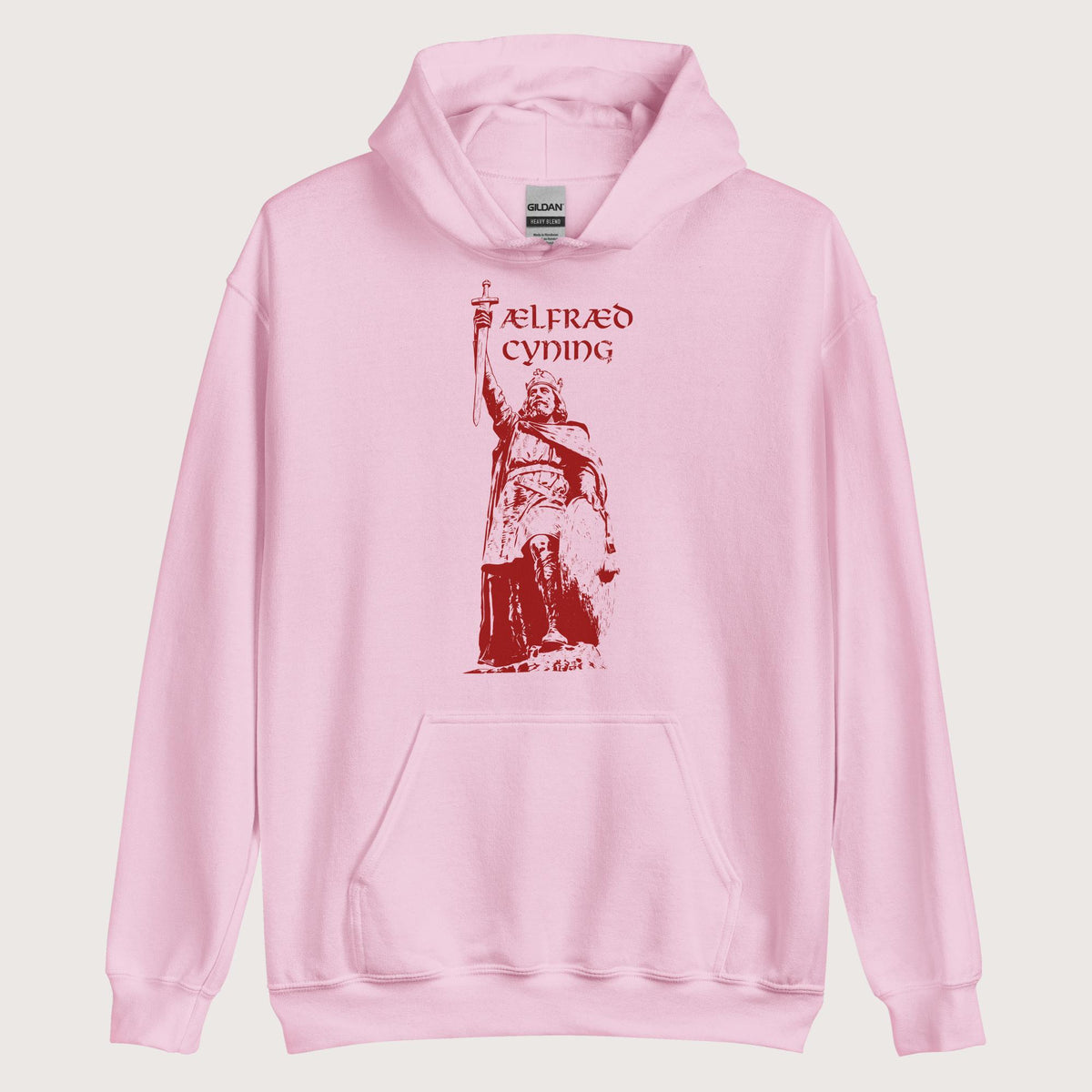 Light Pink Alfred the Great Hoodie - history buff gift by HistoHead