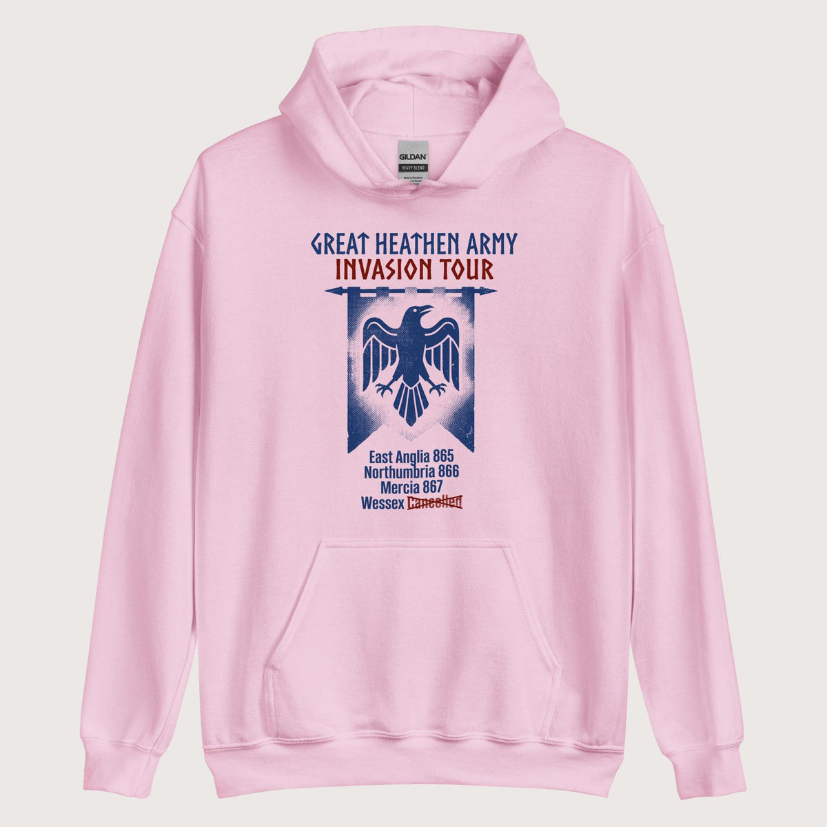 Light Pink Great Heathen Army Invasion Tour Hoodie - history buff gift by HistoHead