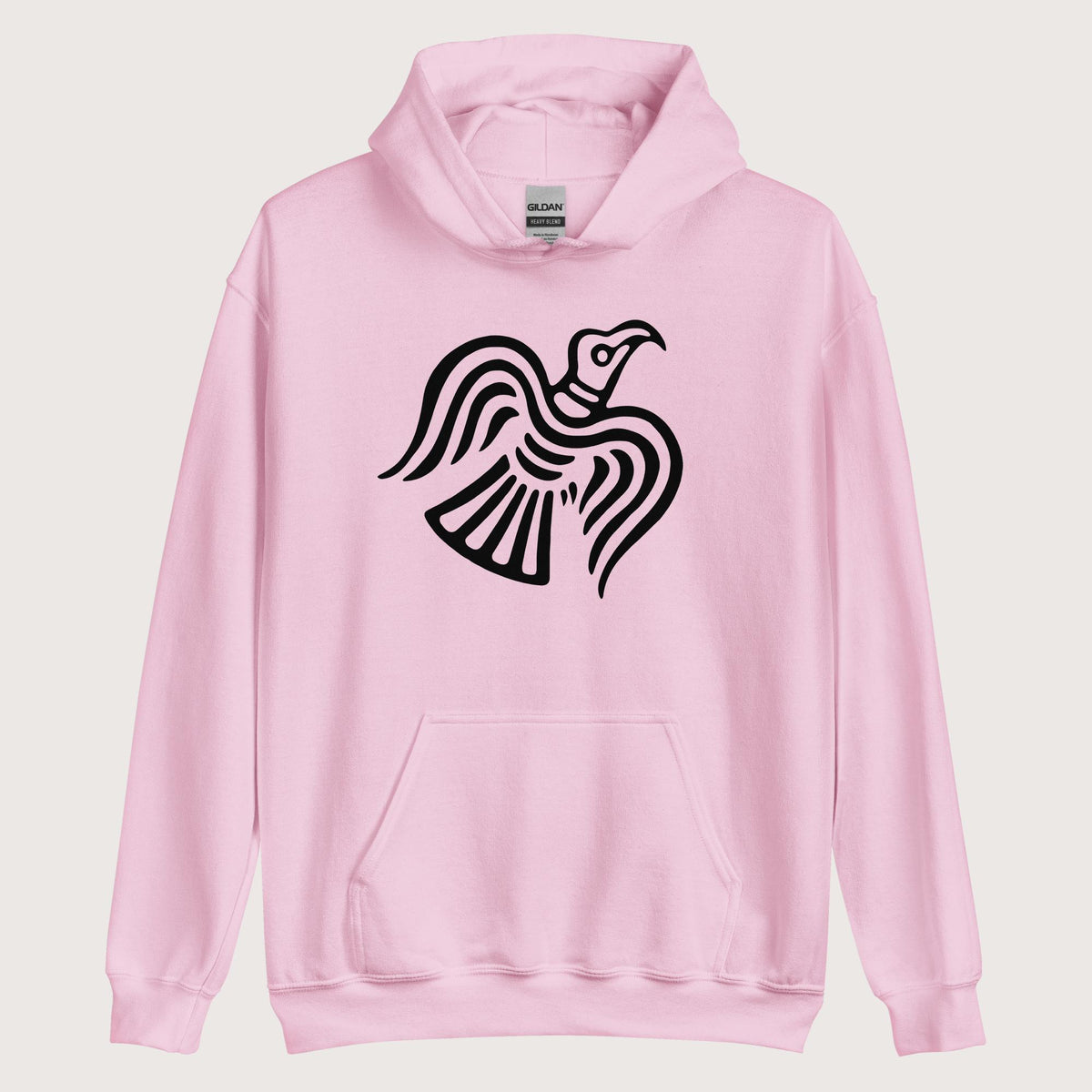 Light Pink Viking Raven Symbol Hoodie - history buff gift by HistoHead