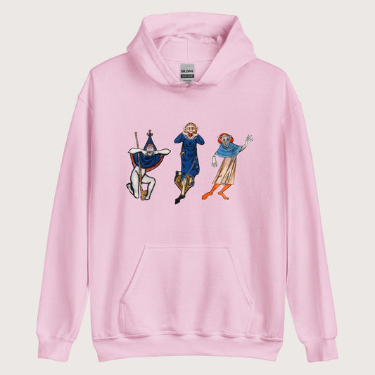 Light Pink Medieval Fun Time Hoodie - history buff gift by HistoHead