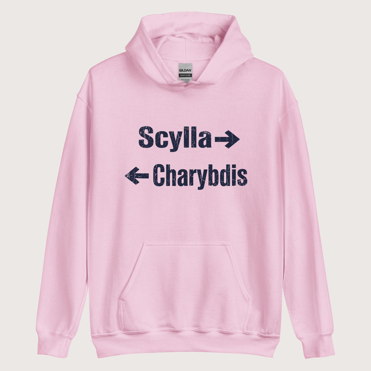 Light Pink Between Scylla and Charybdis Hoodie - history buff gift by HistoHead
