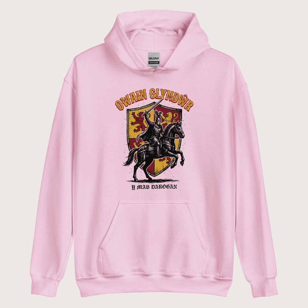Light Pink Owain Glyndwr Hoodie - history buff gift by HistoHead