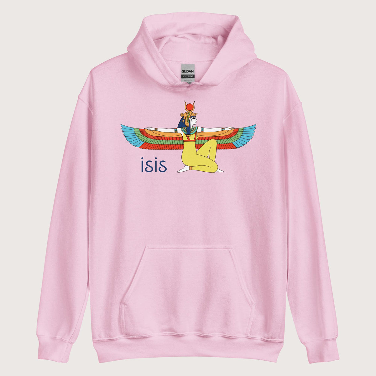 Light Pink Egyptian Goddess Isis Hoodie - history buff gift by HistoHead