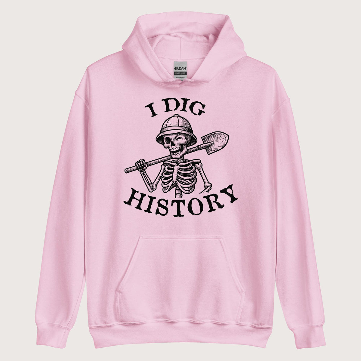 Light Pink I Dig History Hoodie - history buff gift by HistoHead