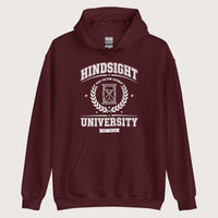 Maroon Hindsight University Hoodie - history buff gift by HistoHead