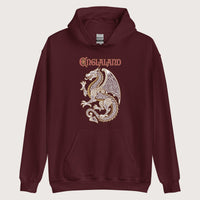 Maroon Englaland Dragon Hoodie - history buff gift by HistoHead