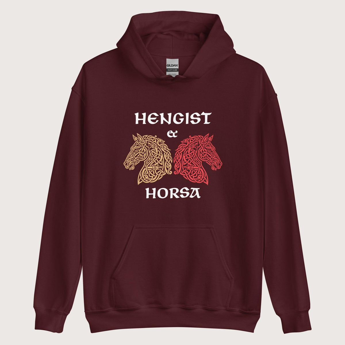 Maroon Hengist and Horsa Hoodie - history buff gift by HistoHead