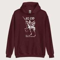 Maroon El Cid Prince of Valencia Hoodie - history buff gift by HistoHead