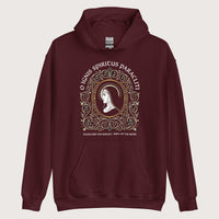 Maroon Hildegard von Bingen Hoodie - history buff gift by HistoHead