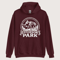 Maroon Jefferson's Park Hoodie - history buff gift by HistoHead