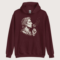 Maroon Caesar Blowing Wishes Hoodie - history buff gift by HistoHead