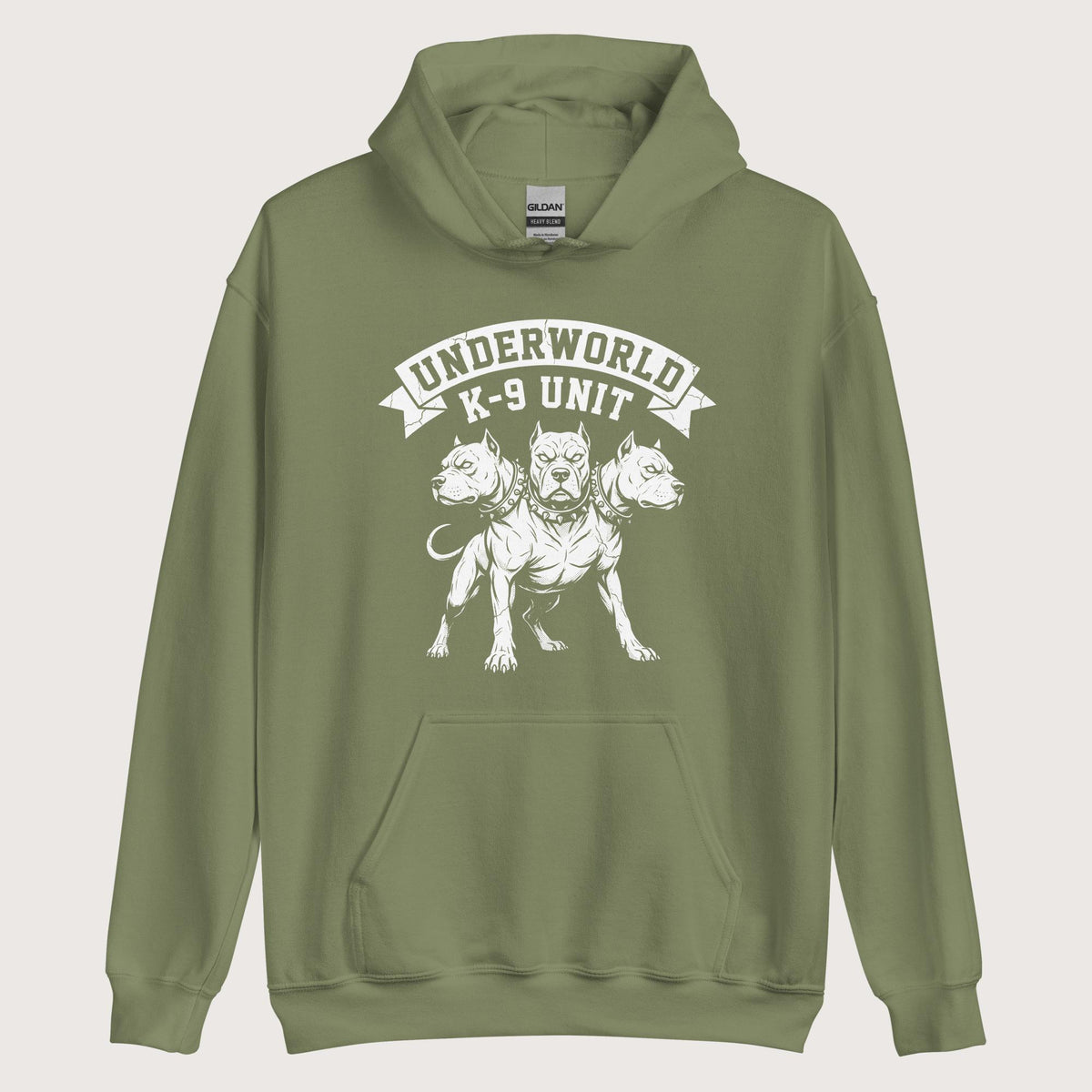 Military Green Cerberus Underworld K-9 Unit Hoodie - history buff gift by HistoHead