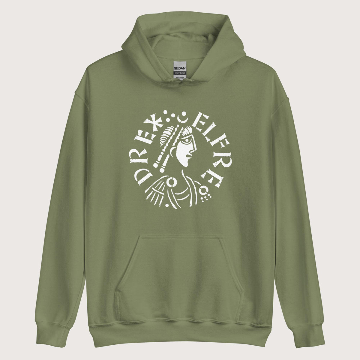 Military Green Alfred the Great Penny Hoodie - history buff gift by HistoHead