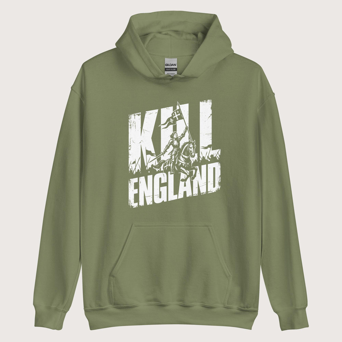 Military Green Joan of Arc Kill England Hoodie - history buff gift by HistoHead