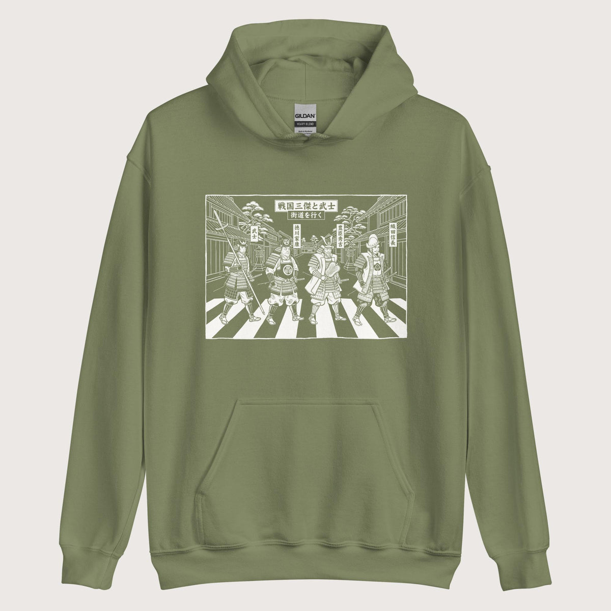 Military Green Sengoku Road Hoodie - history buff gift by HistoHead