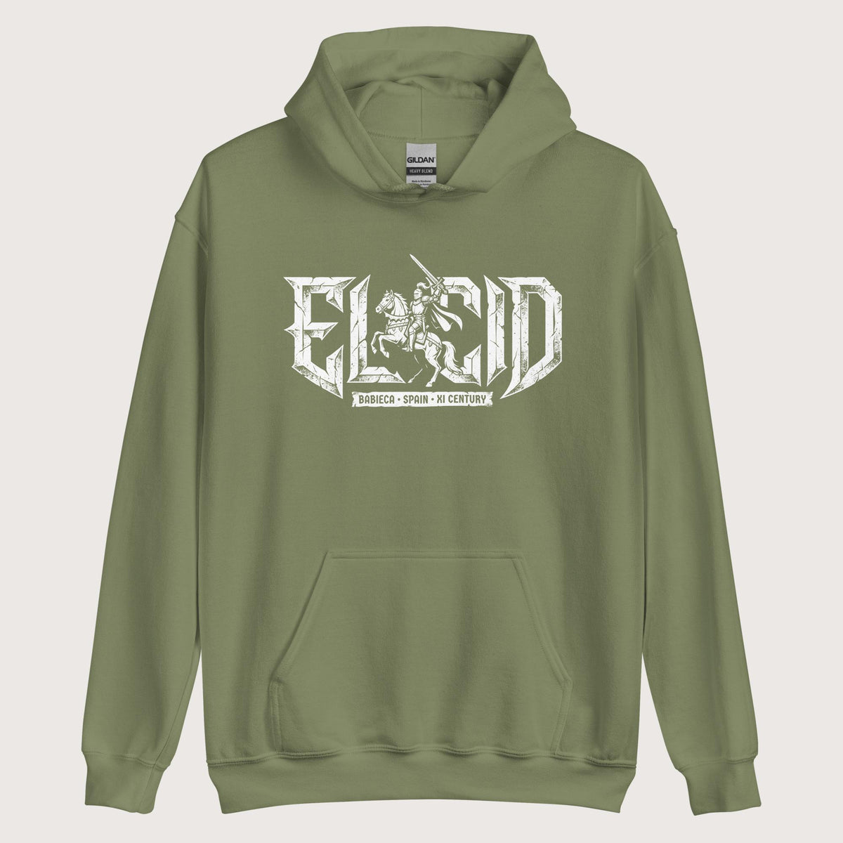 Military Green El Cid Hoodie - history buff gift by HistoHead
