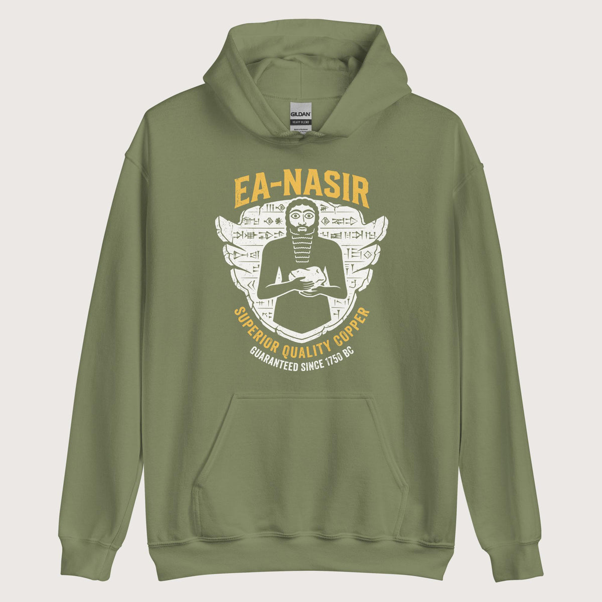 Military Green Ea-Nasir Superior Copper Guaranteed Hoodie - history buff gift by HistoHead