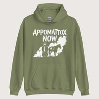 Military Green Appomattox Now Hoodie - history buff gift by HistoHead